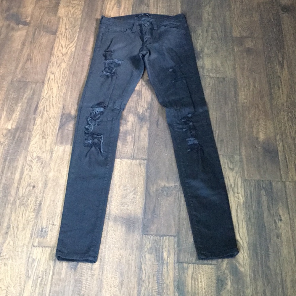 Black ripped jeans